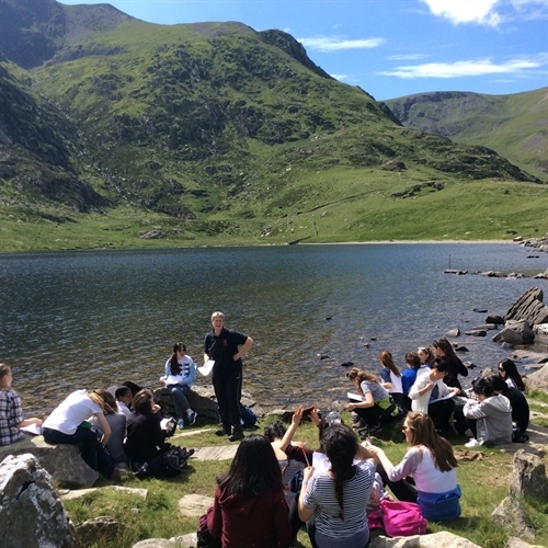 Year 10 Geography students enjoy the Welsh weather